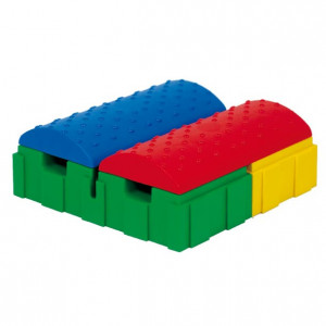 Dessus de brique multi jeux - Plastique - 4 couleurs (rouge/jaune/vert/bleu) - 12, 24 ou 40 briques