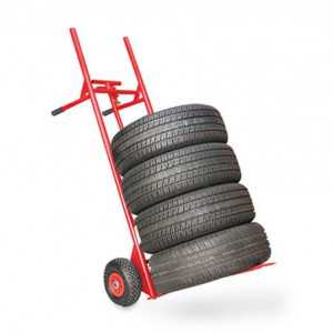 Diable porte pneus capacité de charge 300 kg - Poids net : 18 kg