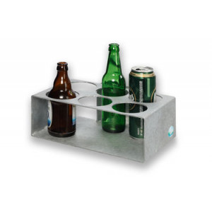 Dispositif pour les bouteilles vides - Acier galvanisé - Capacité : 6 bouteilles Ø 80 mm - Fixation sur tube ou murale