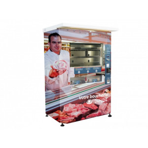 Distributeur automatique boucherie charcuterie traiteur saucissons - Idéal pour la vente 24h/24 - 7j/7