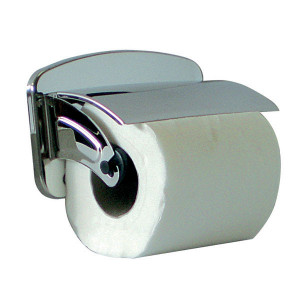 Distributeur de papier hygiénique en inox - Inox AISI 304 - Capacité : 1 rouleau - Dimensions (LxPxH) 150 × 80 × 90 mm