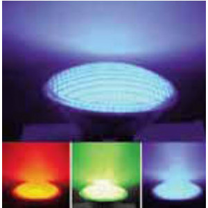 Eclairage LED multicolore pour piscine - Puissance : 15 W - Tension : 12 V AC ; 50-60 Hz