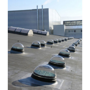 Eclairage naturel gratuit pour entrepôt - Puit de lumière  pour toitures plates - Diamètre 76cm