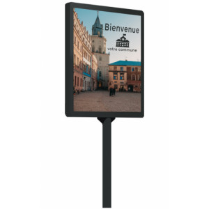 Ecran LED outdoor pour les mairies et collectivités - Solution de communication simple et conviviale sur écran outdoor sur pied