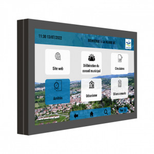 Ecran tactile d'affichage outdoor - Solution de communication sur écran simple et conviviale pour l'extérieur