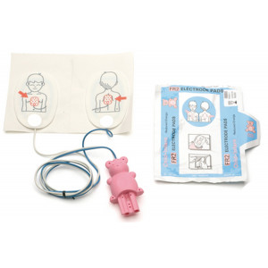 Electrodes de défibrillation pédiatrique - Détrompeur pour connexion sur l'appareil