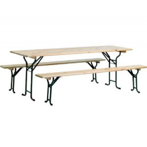 Ensemble table pliable - Dimensions de la table : 220 x 70 x 78 et 220 x 80 x 78  cm