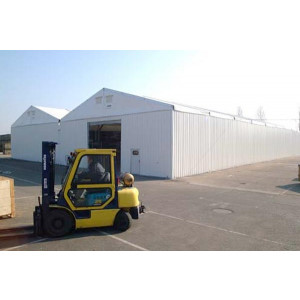Entrepôt de stockage temporaire couvert - Portée de 5 à 20 m, modulable par travée de 5 m