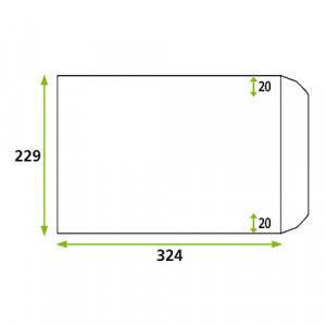 Enveloppe blanche mécanisable sans fenêtre - Pochettes mécanisables 229 x 324 mm