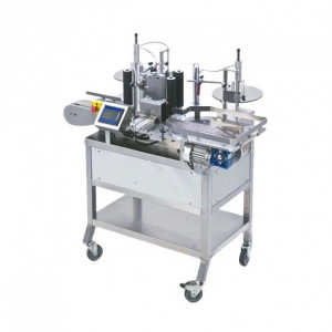 Etiqueteuse semi-automatique pour produits cylindriques - Cadence : jusqu’à 900 produits/h