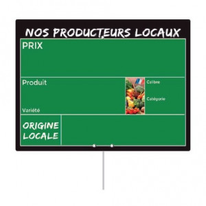 Étiquette primeur « Producteur locaux VOCC » - Paquet de 10 - Pique inox ou grandes pattes - VOCC 