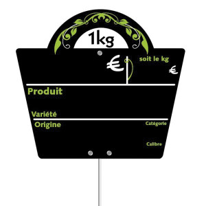 Etiquettes fruits et légume forme panier - Dimensions : 23 x 20 cm