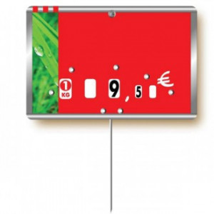 Etiquettes pour boucheries à roulettes - Format : 12 x 8 cm - Avec roulettes - Pique inox - Neutre ou avec texte