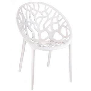 Fauteuil CRYSTAL empilable en polycarbonate  - Hauteur d'assise : 45 cm - Polycarbonate - Coloris blanc, transparent, ou transparent « fumé »
noir 