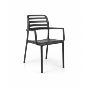 https://www.techni-contact.com/ressources/images/produits/merchandising/fauteuil-restaurant-plastique-costa-37995125-1.jpg - Hauteur d'assise : 46.5 cm - Structure : polypropylène - 7 coloris