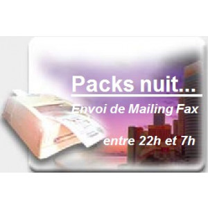 Fax mailing entreprises - Packs nuit - 100 000 fax