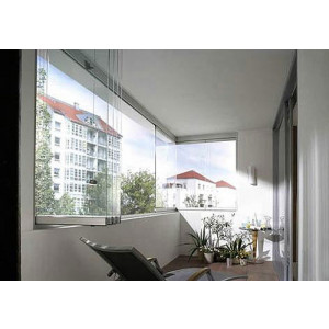 Fermeture balcon vitrée - Fermeture de balcon coulissante pour balcon et terrasse – Design et confort