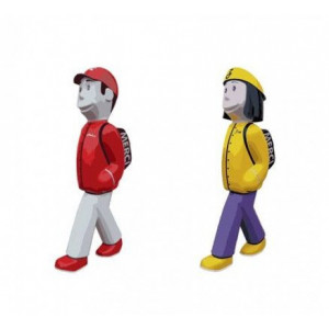 Figurine pour sécurité de périmètres scolaire - Figurines Arthur et Zoé