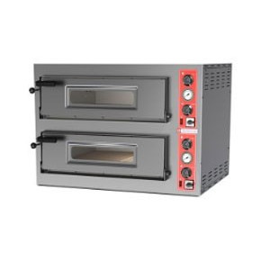 Four à pizza électrique 2 chambres de cuisson 2 x 9 - Eclairage des chambres de cuisson, 2 thermostats