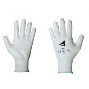 Gant de protection en polyuréthane blanc - Tailles : De 6 à 10 - Matière : Polyuréthane blanc