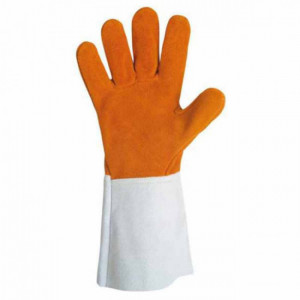 Gant protection anti-chaleur - Taille : 10 - En croûte de cuir - En coton