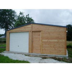 Garage-atelier en bois - Bois Français 100% Douglas (classe III naturel)