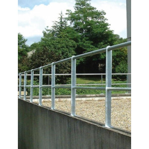 Garde corps aluminium pour terrasse - 2 lisses