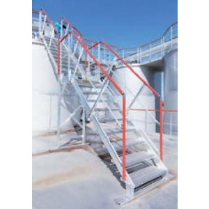 Garde corps et escaliers d'accès sur passerelle - Profils aluminium extrudés