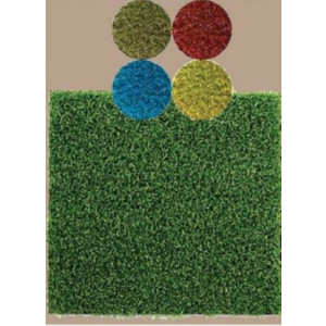 Gazon synthétique terrain de sport en couleurs - Couleurs : vert, bleu, rouge ou jaune  -  Fibre PE monofibre frisé