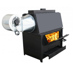 Générateur d'air chaud à combustible bois - Bois – Carton – Copeaux