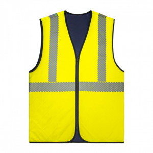 Gilet rafraîchissant haute visibilité  - Tailles : S à 3XL - Coloris disponibles : jaune fluorescent ou orange fluorescent