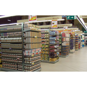 Gondole de supermarché - Mobilier d'agencement universel