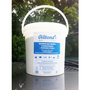 Granulé absorbant pour liquides et hydrocarbures - 1 litre d'OilBond  absorbe 0,55 litre d'huile