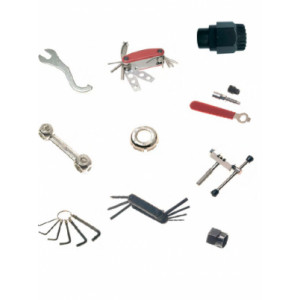 https://www.techni-contact.com/ressources/images/produits/merchandising/grossiste-outillage-velo-12286073-1.jpg - Clé à pédale, Clé 10 trous, Jeu de clés Allen, Multi outils 15 fonctions; Clé à rayons multi-dimension, Outil boîtier pédalier vélo