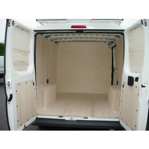 Habillage fourgon utilitaire Peugeot BOXER - Kit de protection en peuplier, caisson, galérie, coffre et meuble latéral