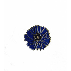 Insigne de cérémonie bleuet de France - En métal émaillé de 25 mm - Fixation pin's