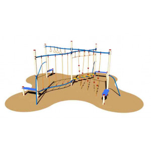 Jeu à grimper aire de jeux - Pour enfant de 3 à 12 ans – Dimensions : 610 x 610 x 280h cm