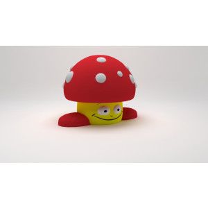 Jeu caoutchouc champignon 3D pour aire de jeux - 3 tailles disponibles : 120 x 125 - 90 x 80 - 75 x 70 cm