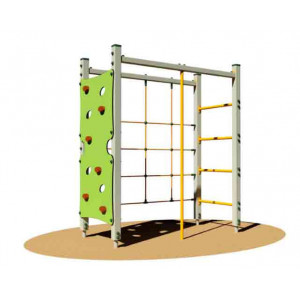 Jeux à grimper  - Pour enfant de 3 à 12 ans - Dimensions : 100 x 210 x 245h cm - Aluminium et panneaux PEHD