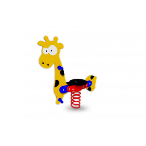 Jeux sur ressort girafe - Dimensions de l’équipement (L x l x h) : 1,57 x 0,27 x 1,05 m