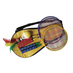 Kit de mini badminton enfants - Dimensions raquette (H x L) cm : 42 x 22.5