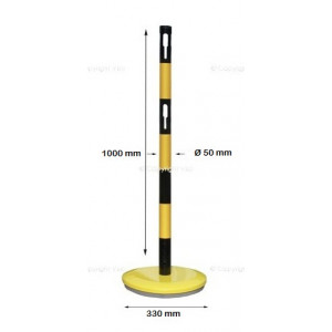 Kit de poteaux en acier - Hauteur : 1 m - Diamètre : 50 mm - Poids : 9.30 kg / 56 kg