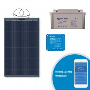 Kit solaire avec batterie gel  - Capacité : jusqu'à 1 kWh/jour