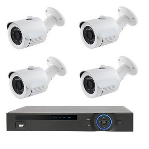Kit vidéosurveillance avec enregistreur - 4 caméras HDCVI 1.3 mégapixels ip66