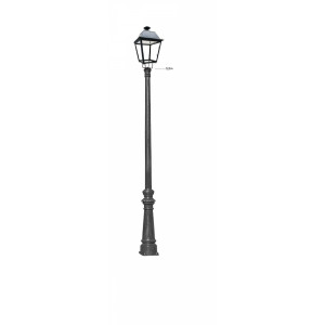 Lampadaire de rue en fonte - Eclairage : 16 - 24 LED - Puissance : 35.45 à 53.31 W