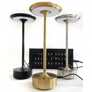 Lampe de table - Hauteur : 29 cm - Durée de la batterie : 7 à 10h - 3 couleurs 