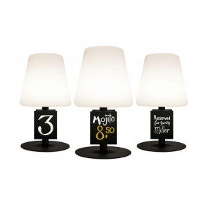 Lampe de table LED pour restaurant - Hauteur : 27,5 cm - Recharge par USB - Autonomie jusqu'à 20H