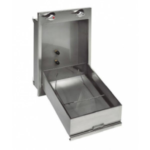 Lave bassin encastrable avec mitigeur ou robinet - Acier inoxydable AISI 304 - Finition :Sanité - Avec mitigeur ou robinet - Encastrable