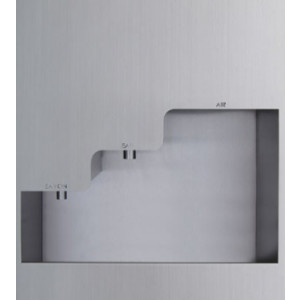 Lave-mains automatique encastré inox - Équipement de robinetterie 3 en 1 : savon, eau, séchage 