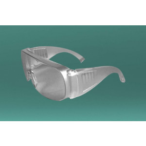 Lunettes et sur lunettes de protection - Monture et écran monobloc en polycarbonate incolore